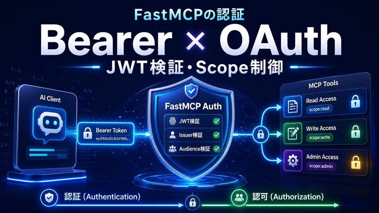 FastMCPのBearer・OAuth認証とScope制御の実践ガイド