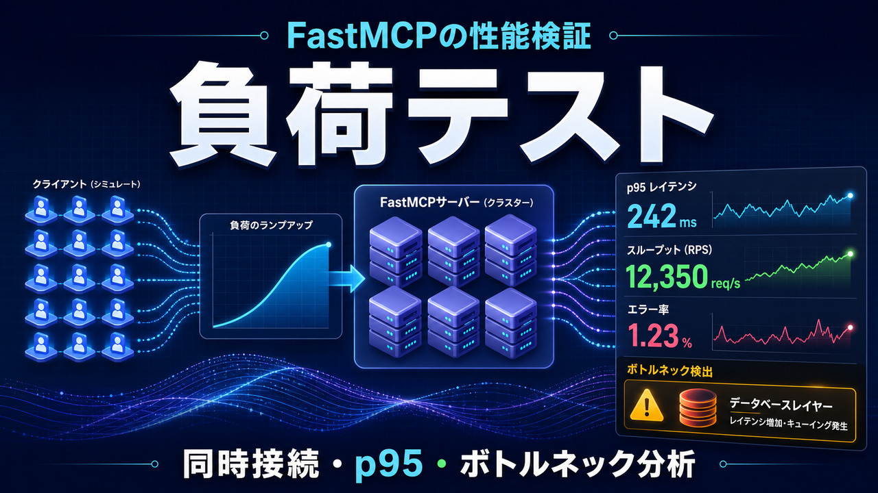 FastMCPの同時接続・p95・エラー率を測る負荷テスト