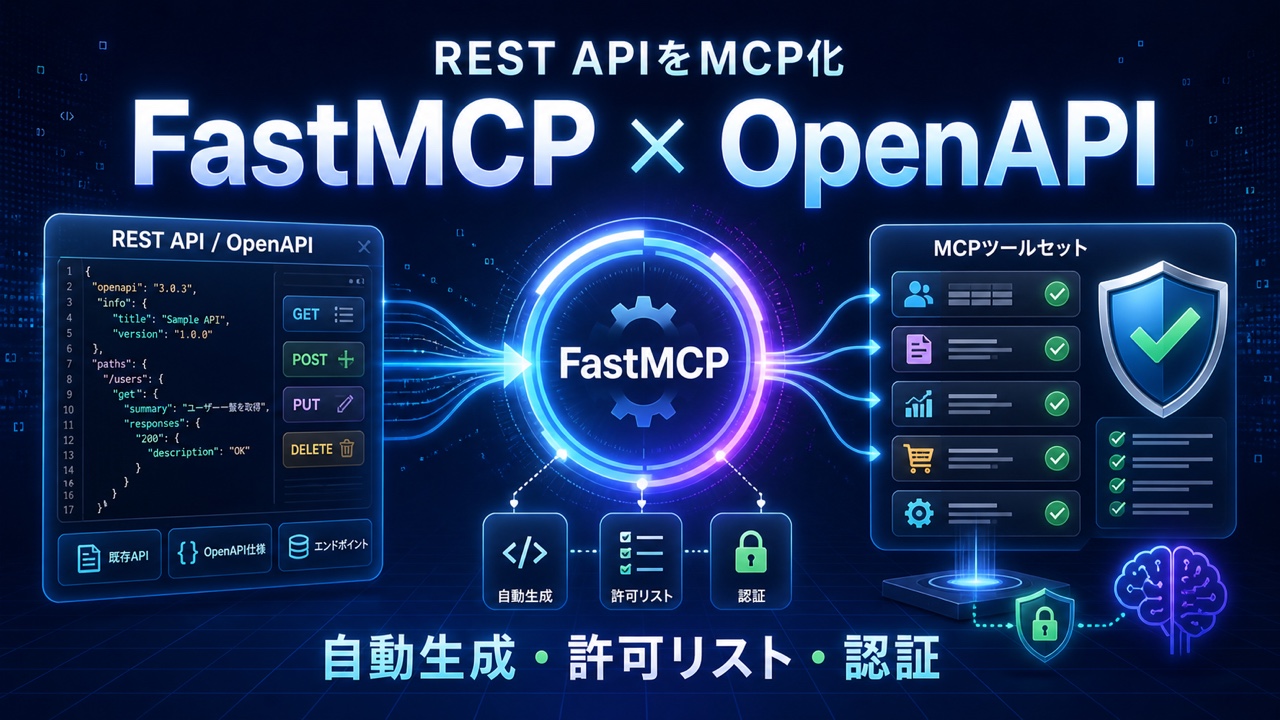 FastMCPとOpenAPIでREST APIをMCP化する実践ガイド